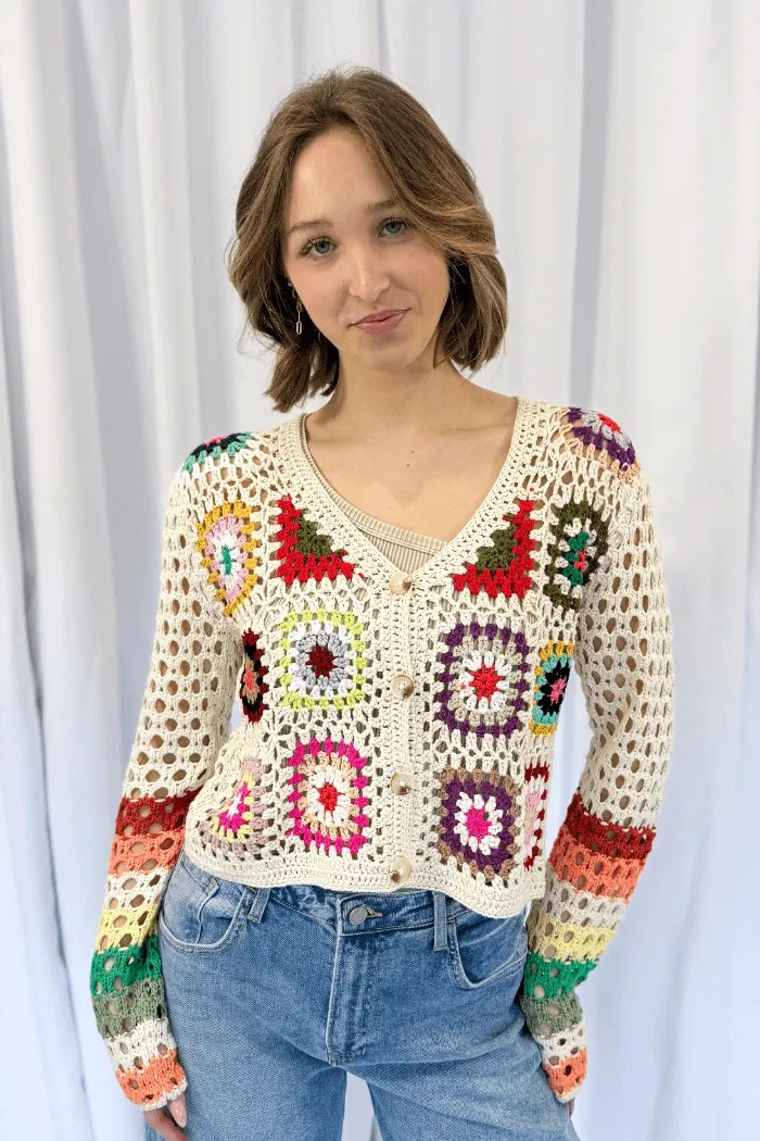 Granny Square Crochet Cardi