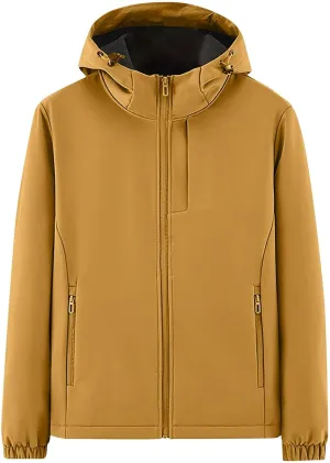 Mens Hooded Raincoats Long Sleeve Zip Up Windbreaker Trench Coat With Pockets Outdoor Running Cycling Rain Jackets