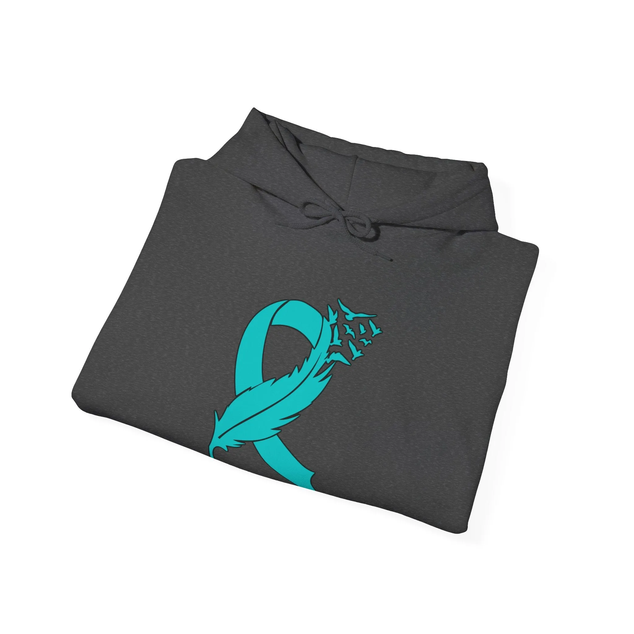 Ovarian Cancer Ribbon Unisex Heavy Blend™ Hooded Sweatshirt