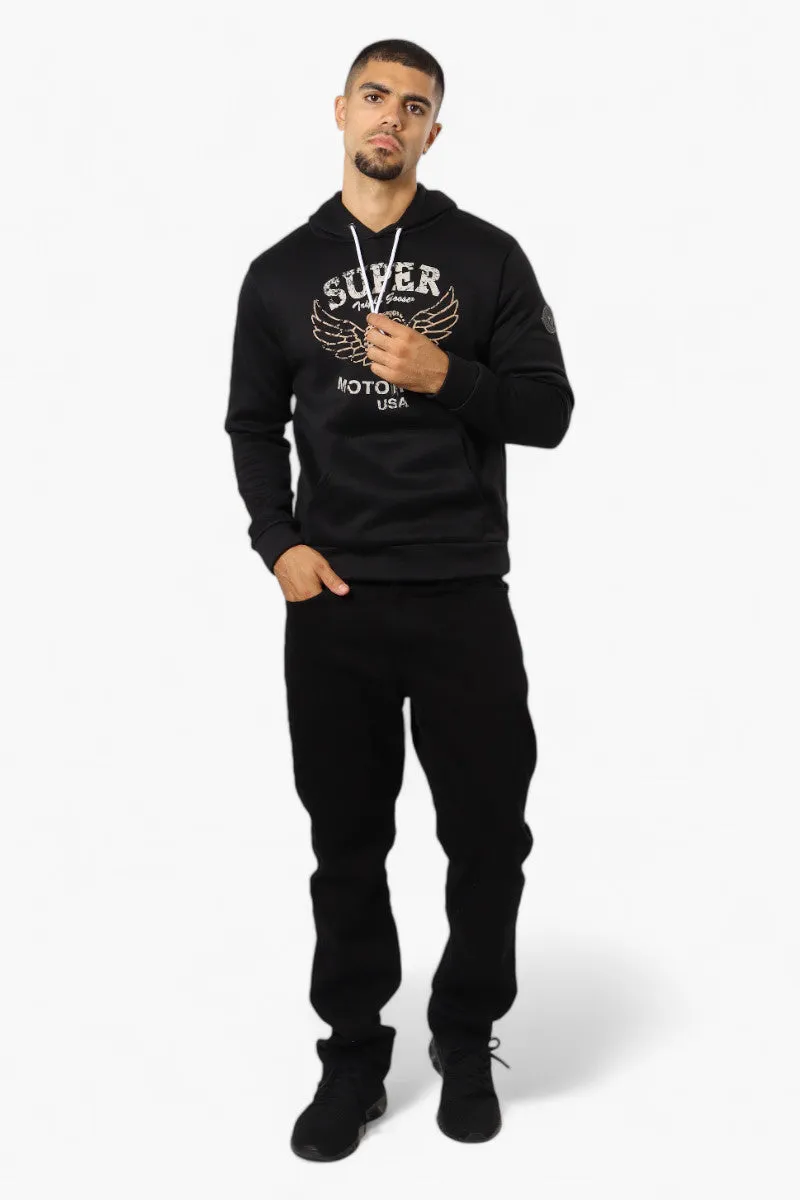 Super Triple Goose Motor City Print Hoodie - Black