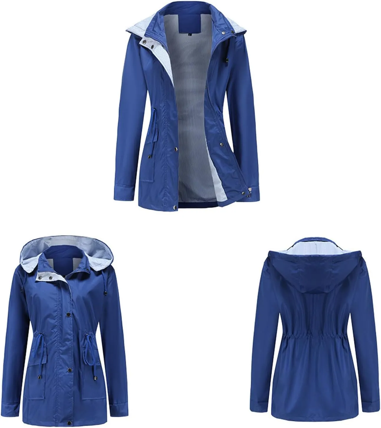 TARIENDY Women Rain Jacket Waterproof Outdoor Sportswear Casual Hiking Jacket Lightweight Travel Outerwear Hooded Raincoat