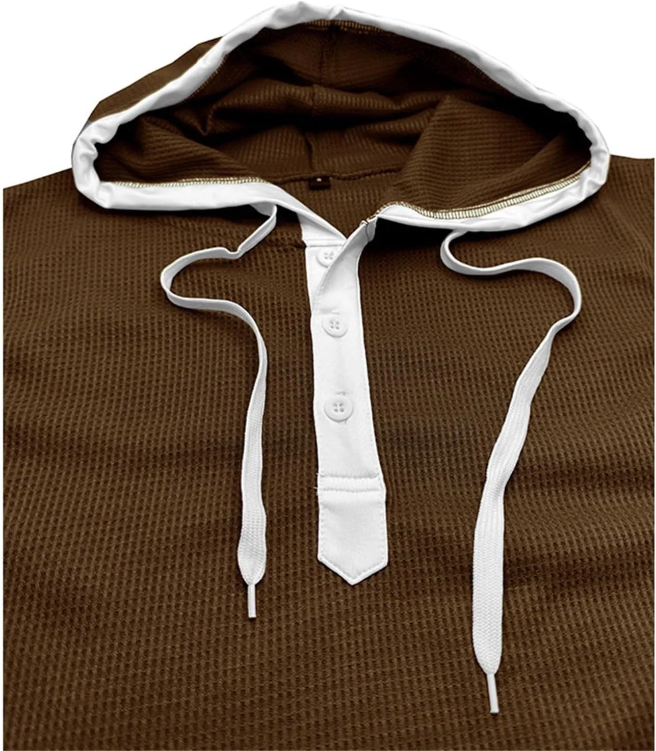 Waffle Tank Top for Men Hooded Shirts Gym Workout Bodybuilding Sleeveless Muscle T Shirts Block Color Vest Hoodies